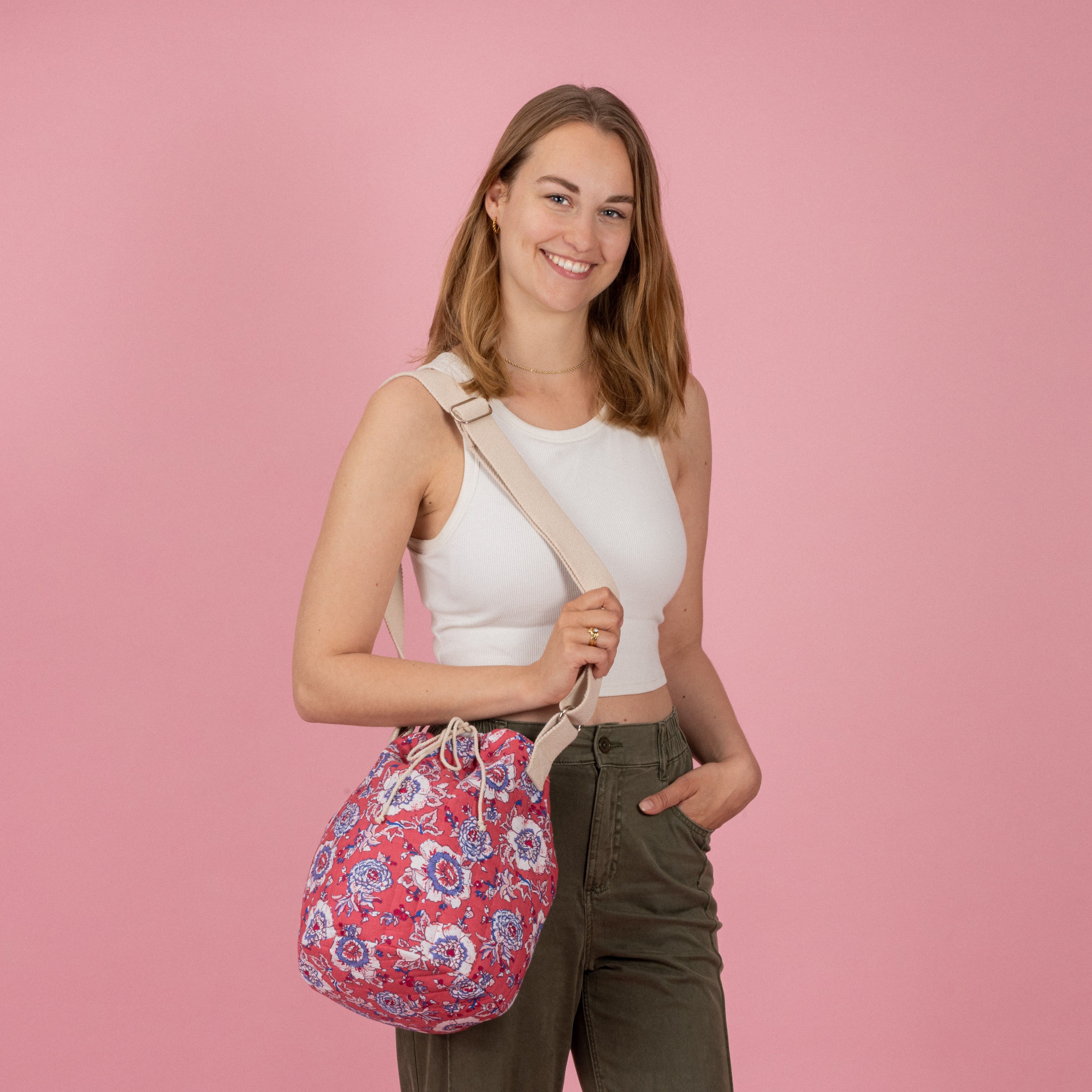 Gequilte cylinder schoudertas - Image 3