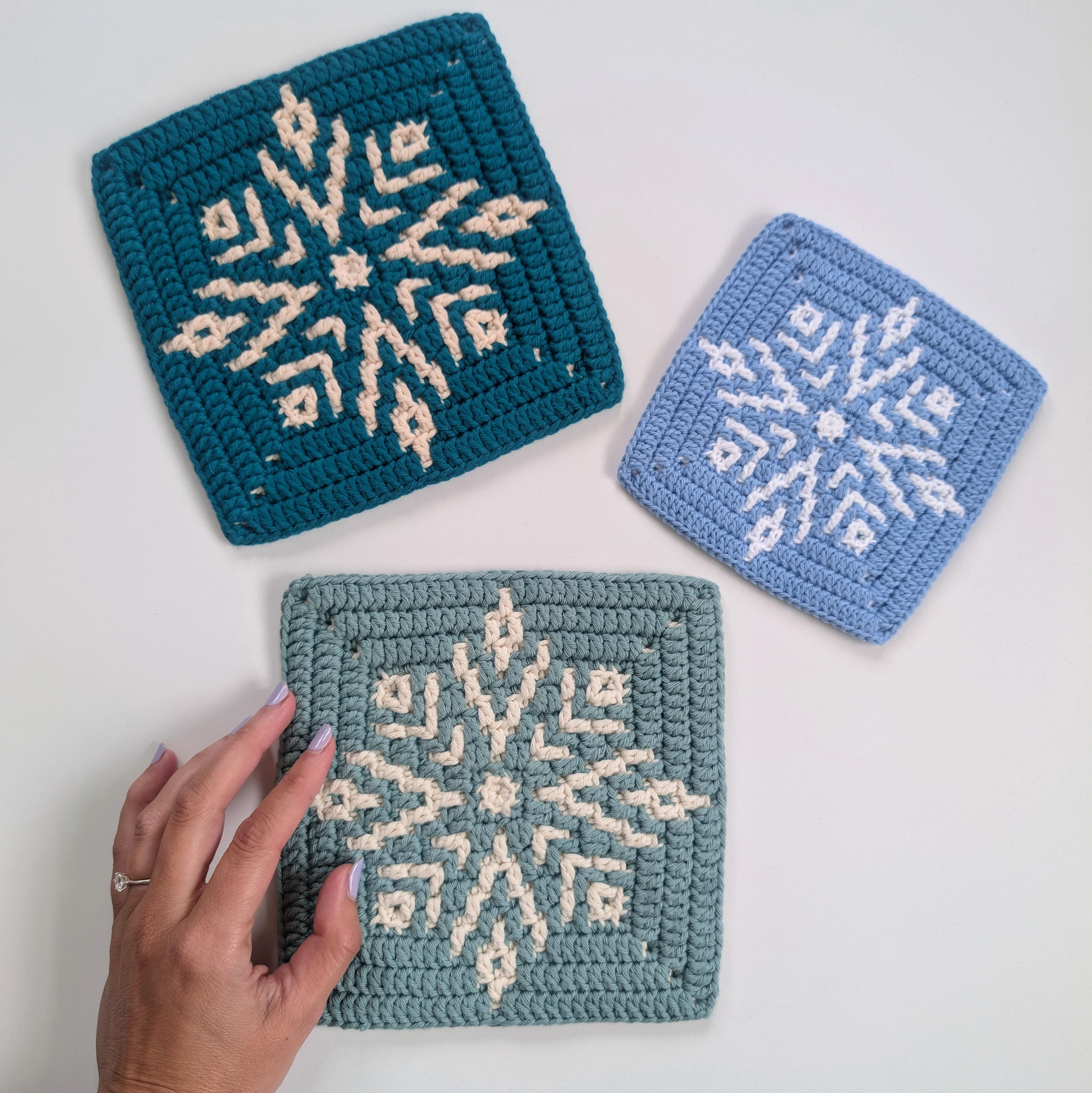 Ice Blossom - Mozaïek Vierkant - Image 3